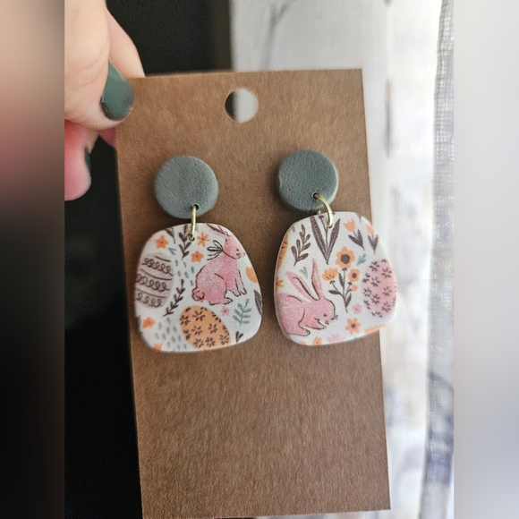 Handmade Polymer Clay Earrings - Picture 1 of 3